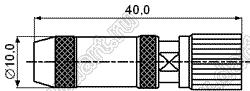 JC3.650.166 (L9-C-75J3) разъем ВЧ для гибкого кабеля