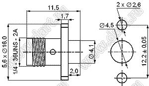 JC3.660.228 (SMA-50KFD-13) разъем ВЧ 50 Ом микрополосковый