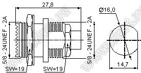 JC3.660.173 (UHF-KY3) разъем ВЧ для гибкого кабеля