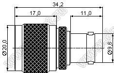 JC3.640.155 (N/BNC-75JK) переходник ВЧ