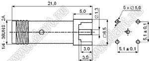 JC3.660.063 (SMA-KE-3) разъем ВЧ 50 Ом на плату