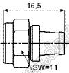 JC3.650.135 (F-75J5-1(T-1)) разъем ВЧ для гибкого кабеля