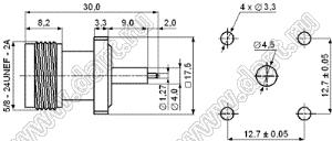 JC3.660.184 (N-KFD-11) разъем ВЧ микрополосковый