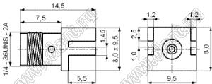 JC3.660.432 (SMA-50KE-7) разъем ВЧ 50 Ом на плату