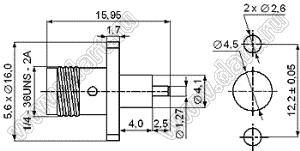 JC3.660.054 (SMA-50KFD-10) разъем ВЧ 50 Ом микрополосковый