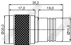 JC3.650.229 (N-50J-0.5) терминал коаксиальный N