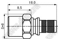 JC3.650.242 (SMA-C-J3-1) разъем ВЧ 50 Ом для гибкого кабеля