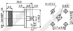 JC3.660.507 (N-KFD-18) разъем ВЧ микрополосковый