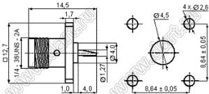 25_SMA-50-2-5/111_NH (SMA-KF) разъем высокочастотный (Разъем ВЧ); Uпит.=25_SMA-50-2-5/111_NHВ; SMA серия