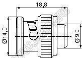 JC3.650.279 (BNC-50J-0.25) терминал коаксиальный BNC