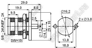 JC3.660.041 (N-KFD-4) разъем ВЧ микрополосковый