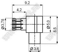 JC3.650.069 (MCX-JWB2) разъем ВЧ на плату