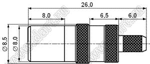 JC3.650.300 (SMB-C-75TK2-1) разъем ВЧ 75 Ом для гибкого кабеля 