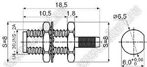 JC3.660.051 (SMA-C-KY1.5) разъем ВЧ 50 Ом для гибкого кабеля