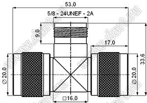 JC3.640.118 (N-50JKJ) переходник ВЧ 50 Ом