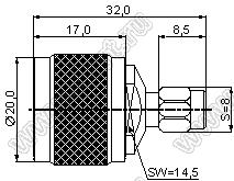 JC3.640.007 (N/SMA-JJ) переходник ВЧ