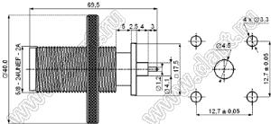 JC3.660.214 (N-50KFD-9) разъем ВЧ микрополосковый