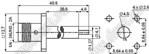 JC3.660.060 (SMA-50KFD-34) разъем ВЧ 50 Ом микрополосковый