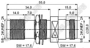 JC3.640.169 (N-50KKY-A) переходник ВЧ 50 Ом