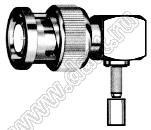 JC3.650.020 (BNC-C-JW3) разъем ВЧ 50 Ом для гибкого кабеля угловой
