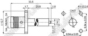 JC3.660.428 (SMA-50KFD-27) разъем ВЧ 50 Ом микрополосковый