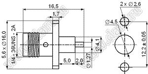 JC3.660.248 (SMA-50KFD-5) разъем ВЧ 50 Ом микрополосковый