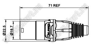 BLYT-RJ45 (NE8MC-1) вилка RJ-45 на кабель герметичная IP65