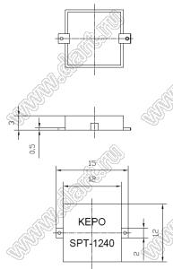 SPT-1240 пьезоизлучатель SMD; Uном=10В; F=4000±500Гц; 70дБ