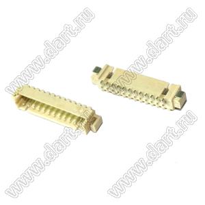 A1251-SMT-12AW (PicoBlade™ MOLEX 53261-1200) вилка однорядная угловая SMD; шаг 1,25мм; 12-конт.