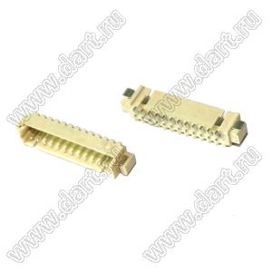 A1251-SMT-12AW (PicoBlade™ MOLEX 53261-1200) вилка однорядная угловая SMD; шаг 1,25мм; 12-конт.