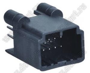 DJ7101A-0.7-10A-black (741503116) разъем штырьковый автомобильный внутренний 0,7 мм