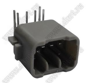 DJ7064A-2.2-10AW-gray (1333) разъем штырьковый автомобильный внутренний 2,2 мм