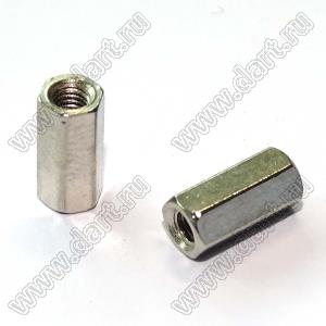 PCHSS-10S стойка шестигранная с внутренней резьбой; М3x0,5; SW=4,8мм; L=10,0мм; сталь оцинкованная