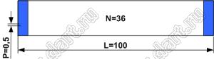 BLFPC P0,5 36PIN 100mm шлейф плоский сверхтонкий FFC/FPC; 36; длина 100мм; контакты на одной поверхности