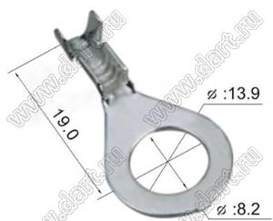 DJ431-8B (6261352316) терминал кольцевой dотв=8,2мм для провода сечением