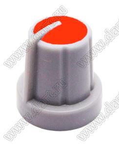 B257-15-15-6-B-GrR (ZKRN D=15-1) Grey Red ручка пластиковая серая/красная; пластик