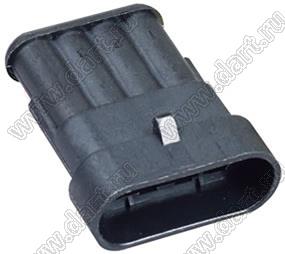 DJ7041-1.5-11AB (TE 282106-1) корпус вилки на провод автомобильная 4 контакта, 1,5 мм