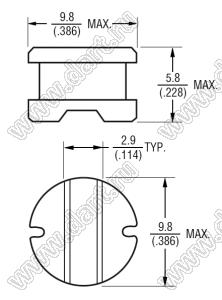 SDR1006-821KL дроссель SMD неэкранированный; L=820мкГн; Irms=0,24А (макс.)