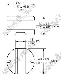 SDR0403-471KL дроссель SMD неэкранированный; L=470мкГн; Irms=0,13А (макс.)