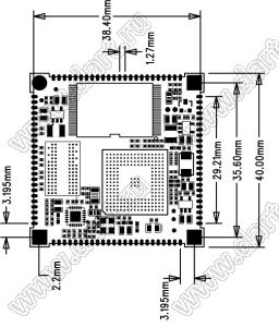 CORE9X25 double Ethernet Linux Embedded SMD module