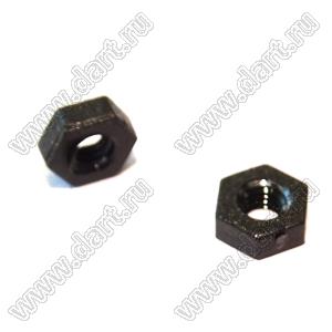 PN-2.5NB гайка; M2,5x0,45; нейлон; черный