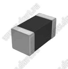 BLM18AG102SN1 (0603) дроссель SMD многослойный ферритовый; 0603; 1000(Ом) (±25%)