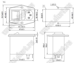 YQ10T3 модульный фильтр входного питания