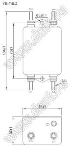 YE05T4L2 однофазный двухкаскадный фильтр; I=5А