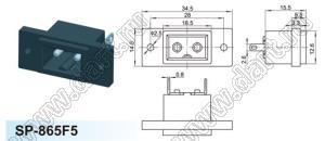 SP-865F5 вилка IEC60320(C12) сетевого питания на винтах на панель