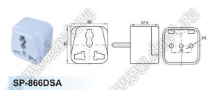 SP-866DSA (WD-12) переходник CEI 23-50 P11 / универсальный