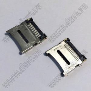 MSHN08-TF09 (TF+1.8H) T/R держатель micro-SD карты (8 контактов) для поверхностного монтажа в ленте на катушке