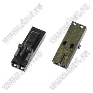 3750H-02 (BL-02F, C8-2Y) корпус розетки на кабель; шаг 2,54мм; 2-конт.