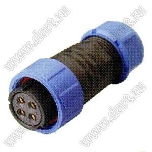BLKF2110S-07 розетка на кабель; 7-конт.; пластик
