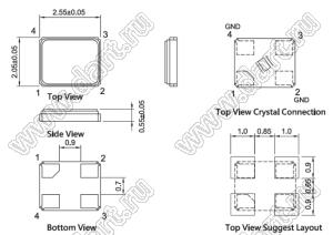 18.8696 MHz (SMD2520, KX-6 Geyer, DSX221G) резонатор кварцевый SMD; 18,8696МГц